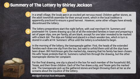 summary of the lottery by shirley jackson|tessie hutchinson.